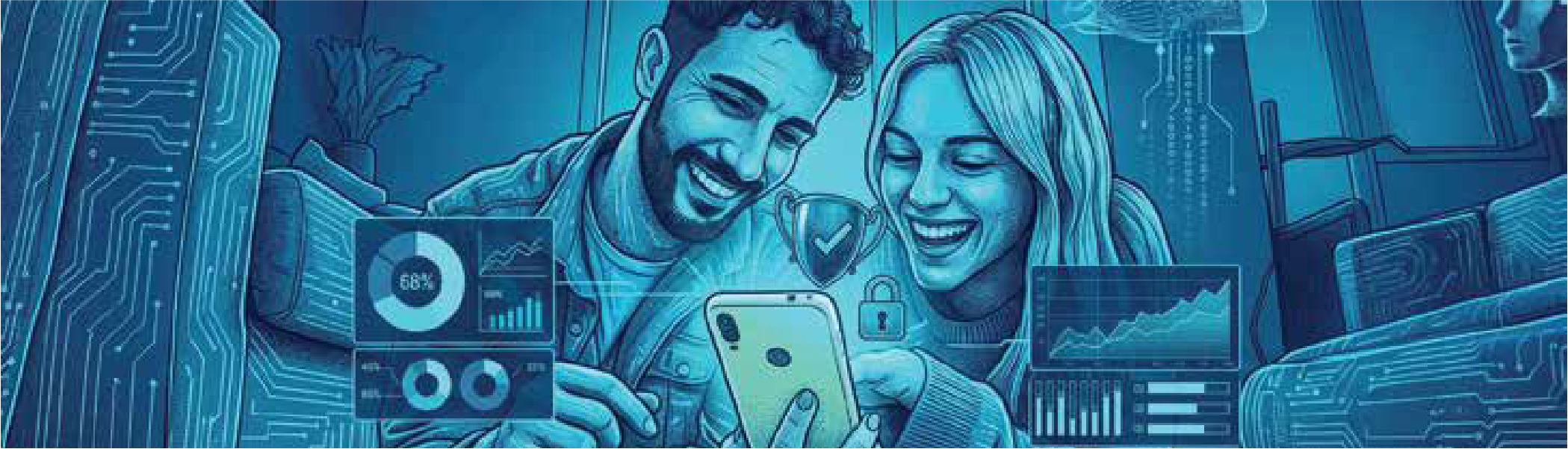 Consumer Digital Lifestyle Banner Graphic